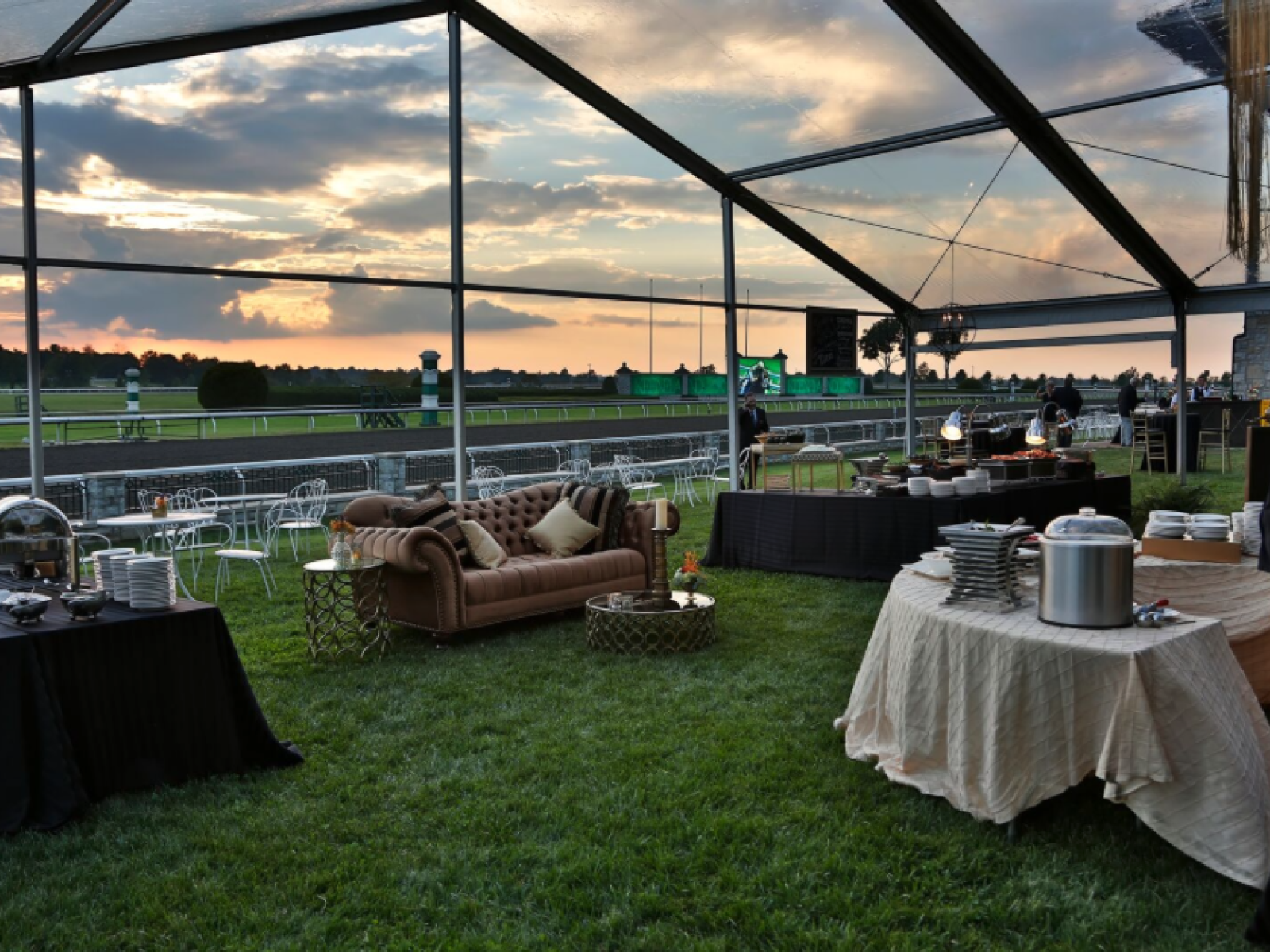 Tent overlooking Keenfieldview Club lawn